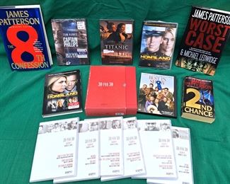 BOOKS & DVDS LOT