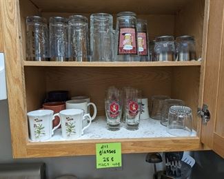 glassware, mugs