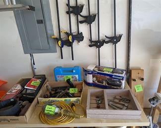 Clamps and other garage items