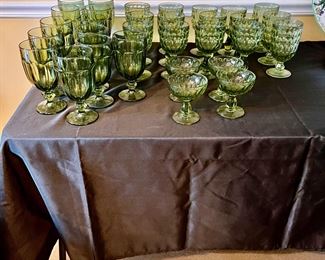 Beautiful midcentury style green glasses