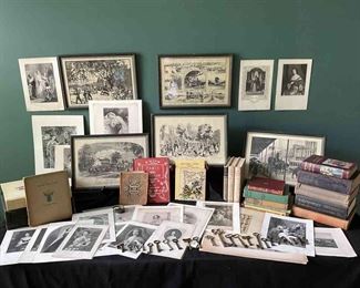 Old Books, Keys, Prints