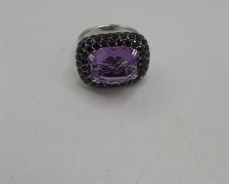 18KT Gold, Sapphire Amethyst Ring