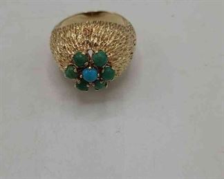 Blue Green Turquoise Ring
