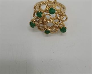 14KT Gold and Emerald Ring