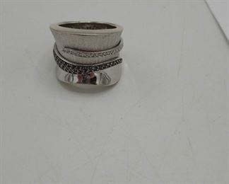 Sterling Diamond Ring