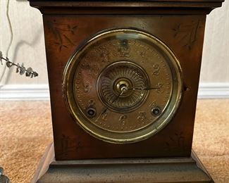 Ansonia Brass Mantle Clock 19th Century