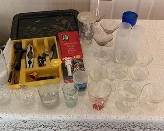 Vintage Trays and Barware