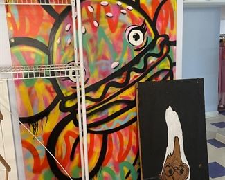 Oversized wood board art