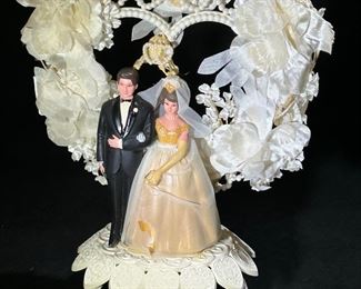Vintage wedding cake topper