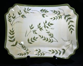 Ceramic botanical serving tray