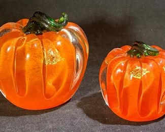 Art glass pumpkins