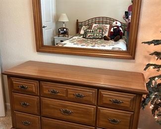 Dresser with matching mirror