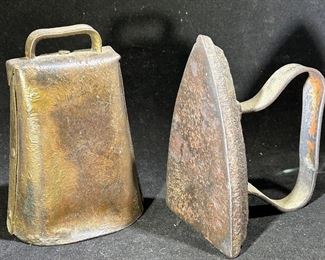 Vintage iron & cow bell