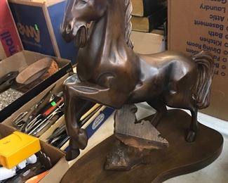 Wood Carved Horse