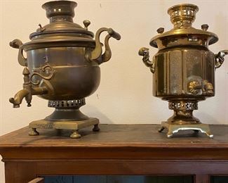 antique brass samovar