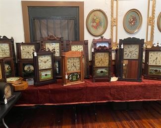 early 1800s mantel clocks in working condition. All professionally brought back to working condition!