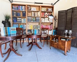 Vintage furniture and war history books