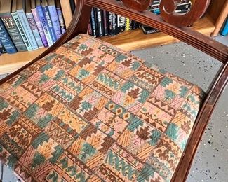 Lyre back chairs detail