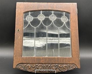 Architectural Salvage Glass Cabinet Door