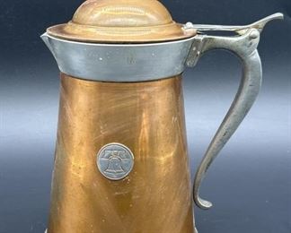 Vintage Liberty Bell Copper Pitcher