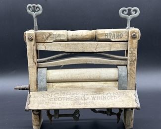 Antique Primitive Anchor Brand Clothes Wringer