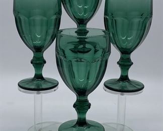 (4) Vtg. Libbey Glass Gibraltar Juniper Goblets
