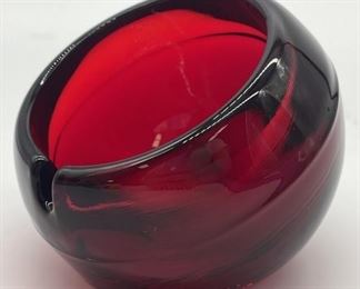Mid Century Modern Viking Ruby Red Atomic Ashtray