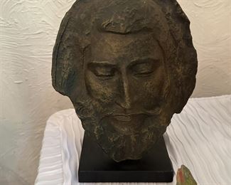 Death mask sculpture