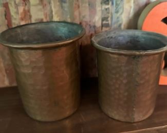 Copper hammered pots
