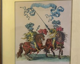 hand colored etching