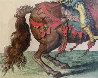 Hand colored etching