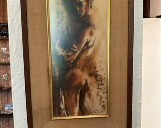 Original mid century watercolor