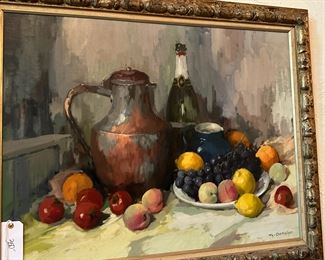 Large still life oil on canvas