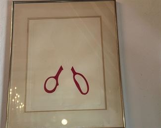 Embossed scissors print
