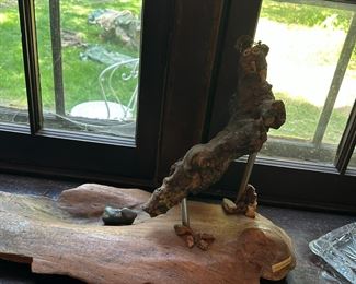 Abstract wooden sculpture