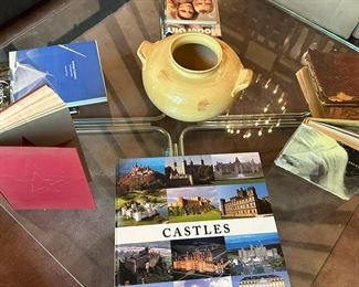 Chrome and glass coffee table