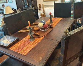 Another view of the dining set with 8 chairs