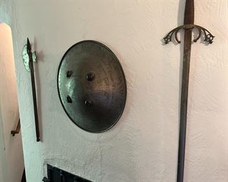 Decorative shield and swords