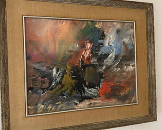 Listed artist Treiman original abstract painting