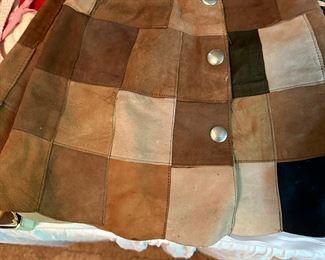 Two vintage girls leather skirts - so cute!