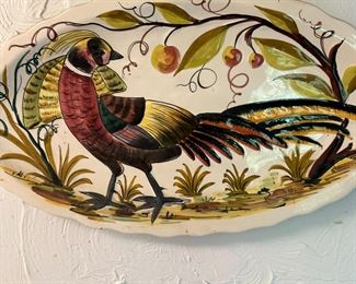 Ceramic pheasant plate