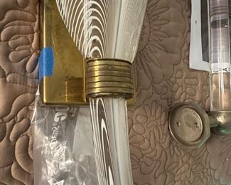 Art glass wall sconce