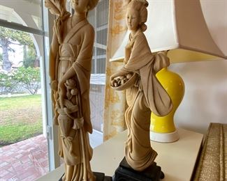 Tall Asian Female Statues 