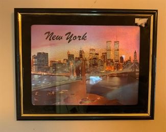 New York Artwork with Twin Towers