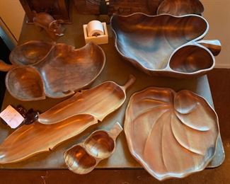 Aloha! Vintage Monkey Pod Wood Serving Set