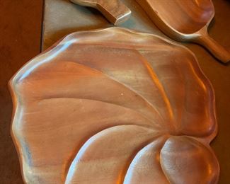 Aloha! Vintage Monkey Pod Wood Serving Set