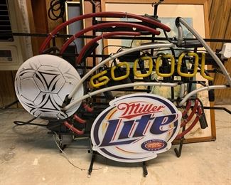 Neon Sign Miller Lite GOOOOL Football / Soccer Sign
