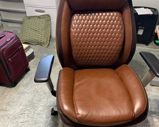 Exquisite Leather Office Chair By Shaq with papers