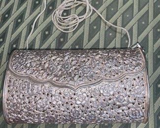 Thailand Metal color silver evening purse