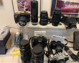 Cameras and Canon Lenses 